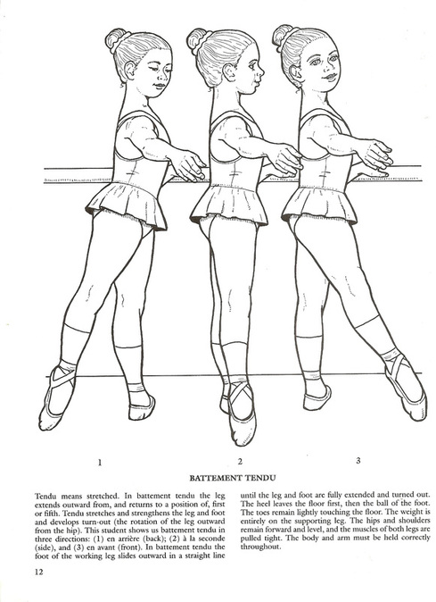 dance ballet positions coloring pages - photo #22